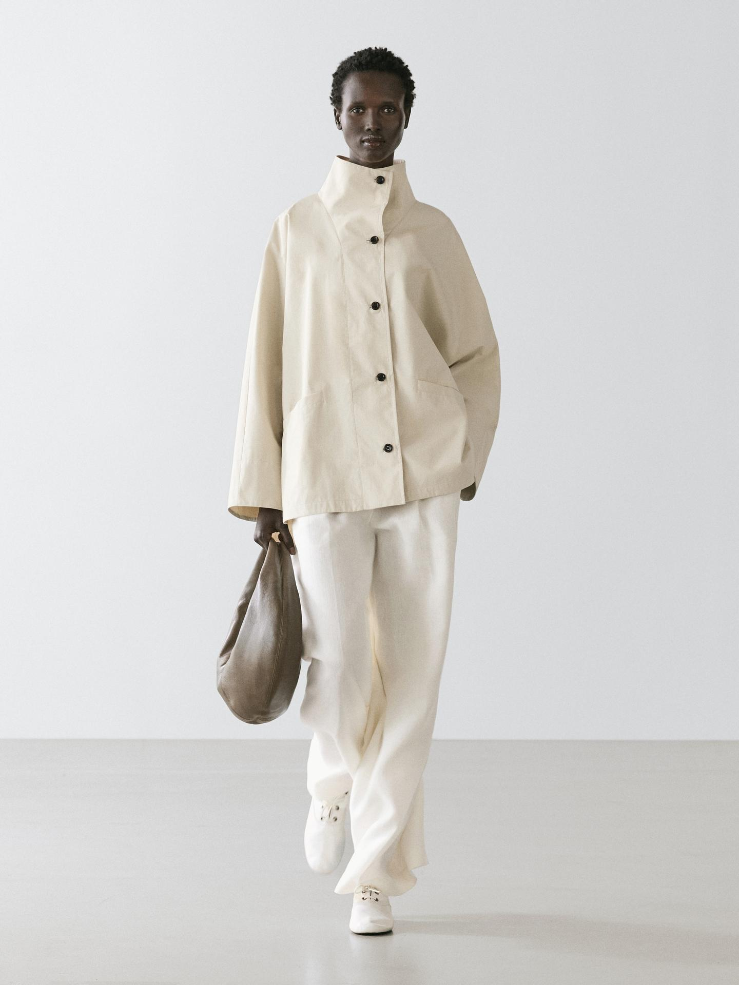 Massimo Dutti Jacket With High Collar Detail