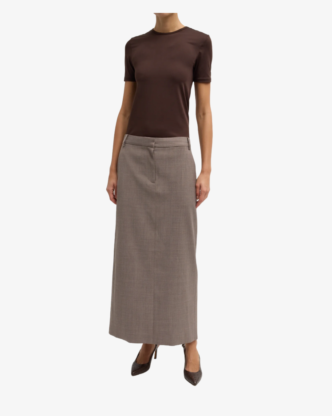 Tibi Tropical Wool Maxi Skirt | $395