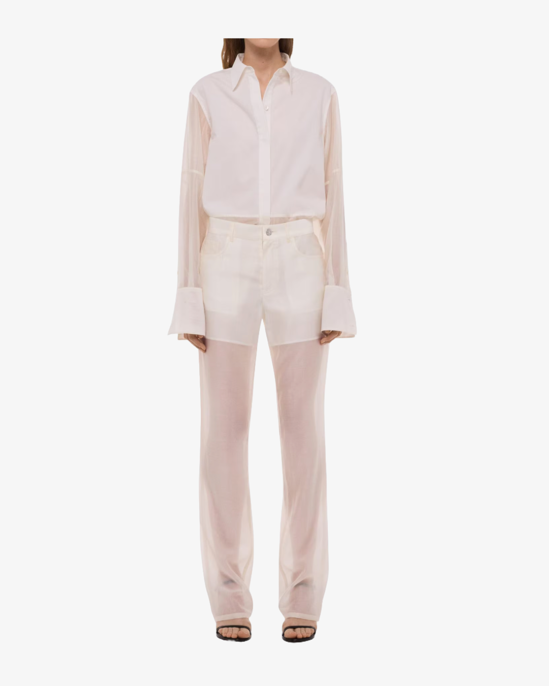 Helmut Lang Sheer Bootcut Trousers | $398
