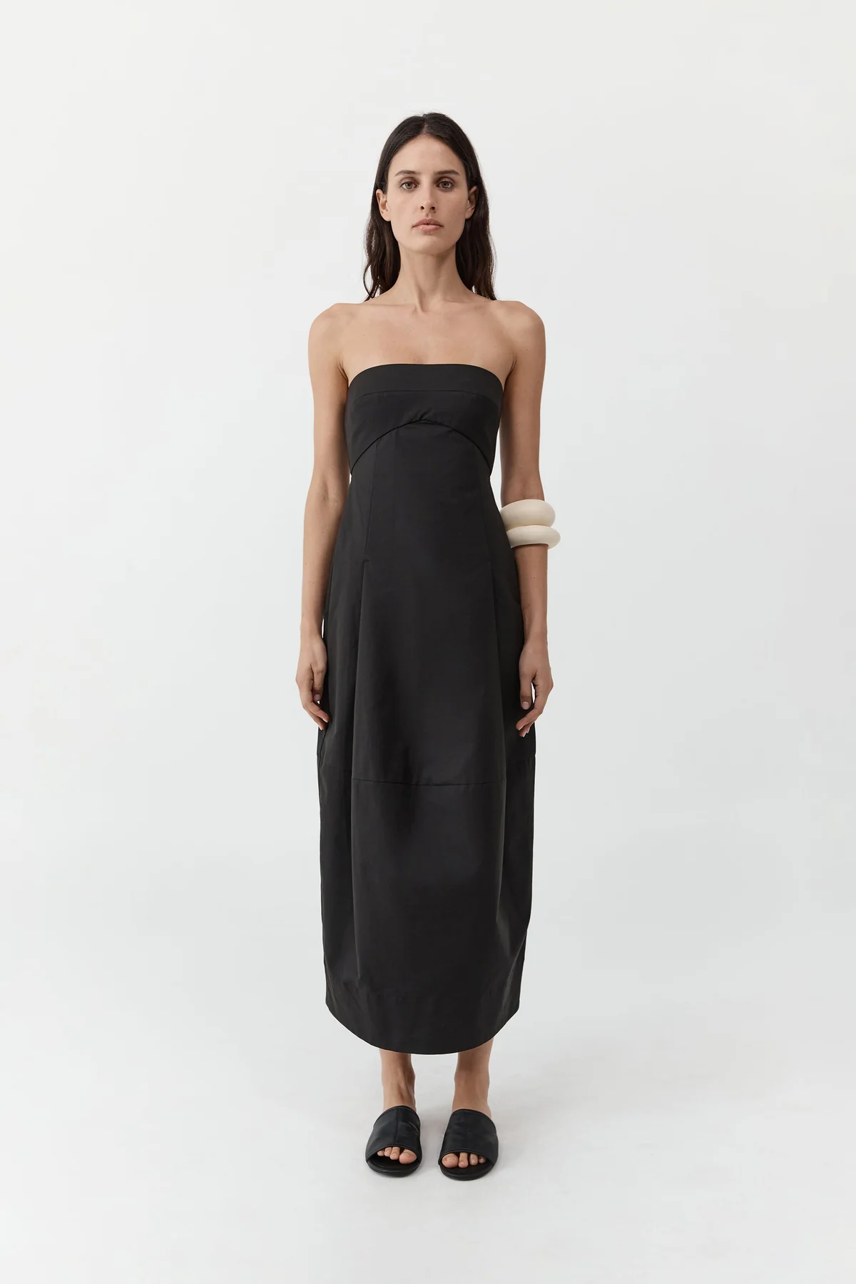 St. Agni Canvas Pleat Cocoon Dress | $500