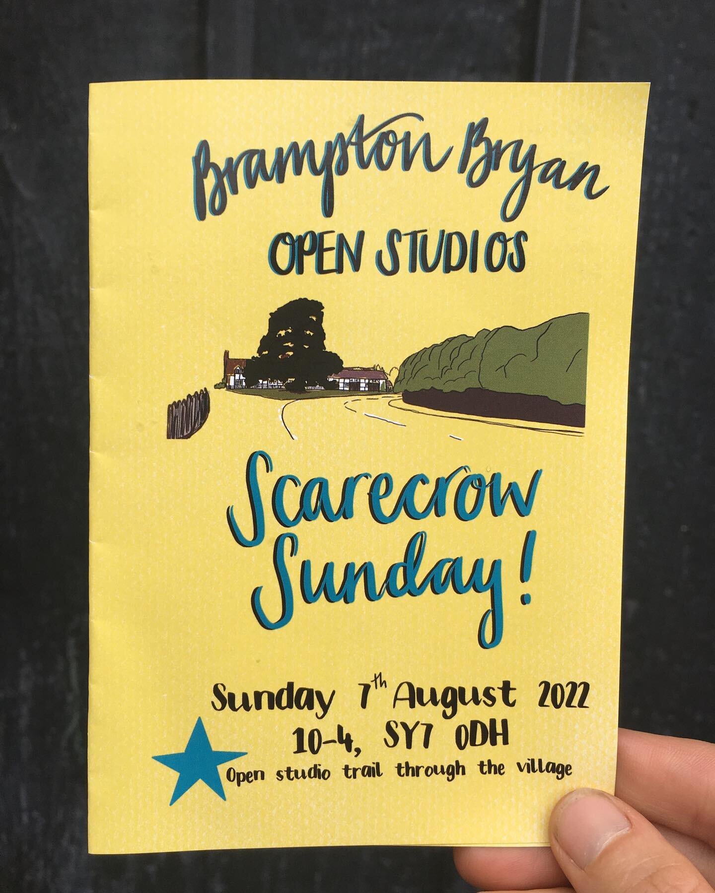 It&rsquo;s that Brampton Bryan Scarecrow Day time of year again! Come along next Sunday 7th August when @alicedrawstheline @felicitywarbrick @hannahdaviestweed @hollyforge @gemicake , Bron Crafts and I will be opening our studios to the public and se