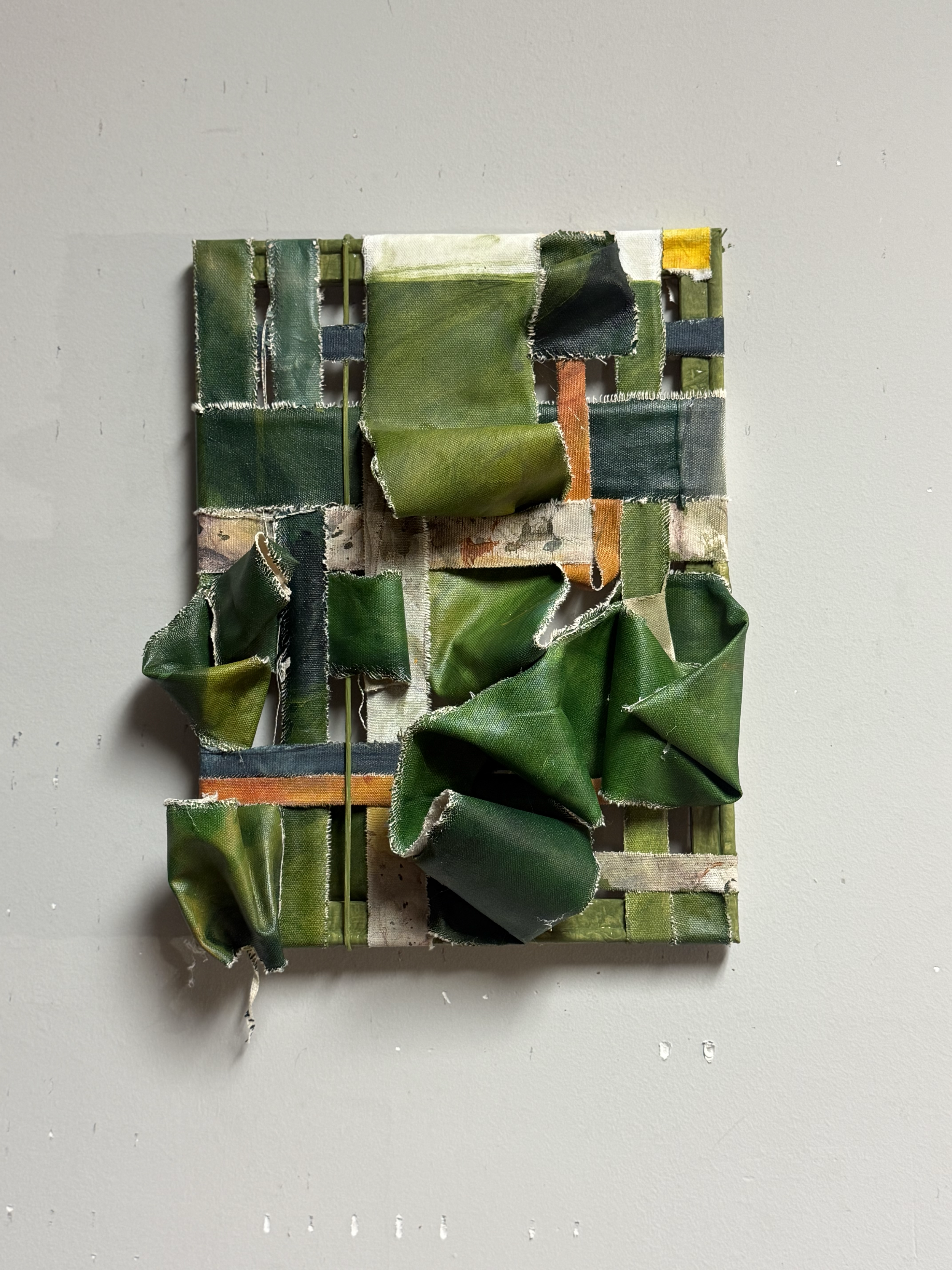 Fresh // Acrylic on canvas with rubber twine // 18x24 in // 45.72x60.96cm
