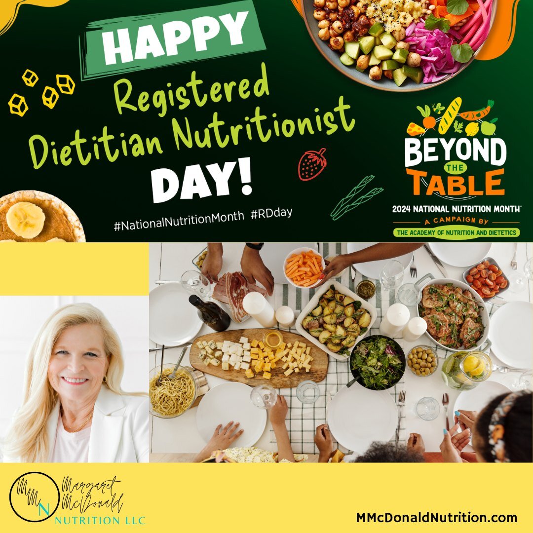 Registered Dietitian Nutritionist Day is March 13!
Let's celebrate! RD's help people around the world live healthier lives through nutrition.
Learn more:
https://www.mmcdonaldnutrition.com/
mmcdonaldnutrition.com
682-233-4564
Take a class:
https://fo