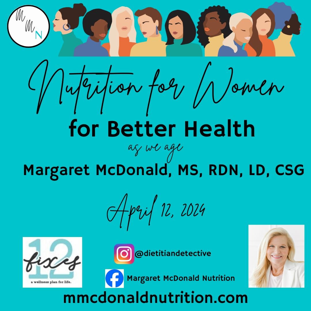 I appreciate the opportunity extended by Medical Dames to discuss Nutrition for Women as We Age on April 12, 2024. It was an engaging group of women and our conversation following the presentation was enriching. I am open to speaking engagements, whe