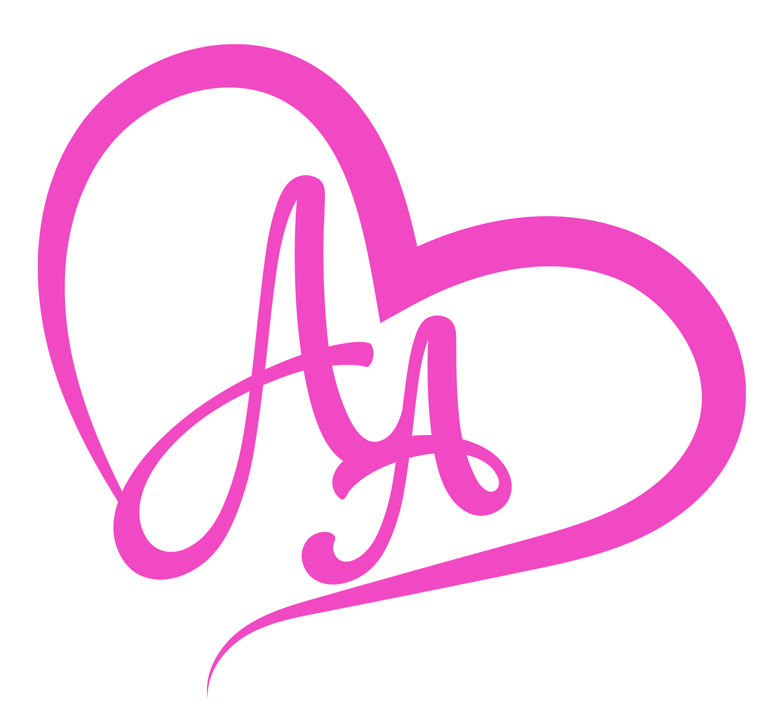 Asia Armour’s pink signature inside a hand-drawn heart. Art Amour Studio