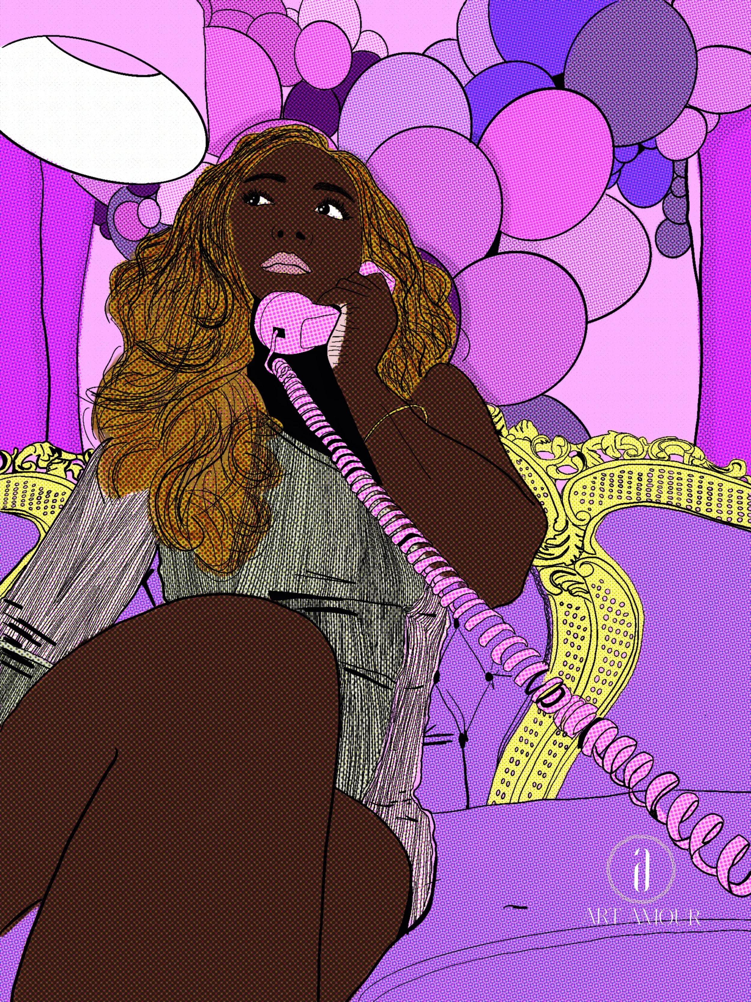 HELLO?... — Original Mixed Media Artwork