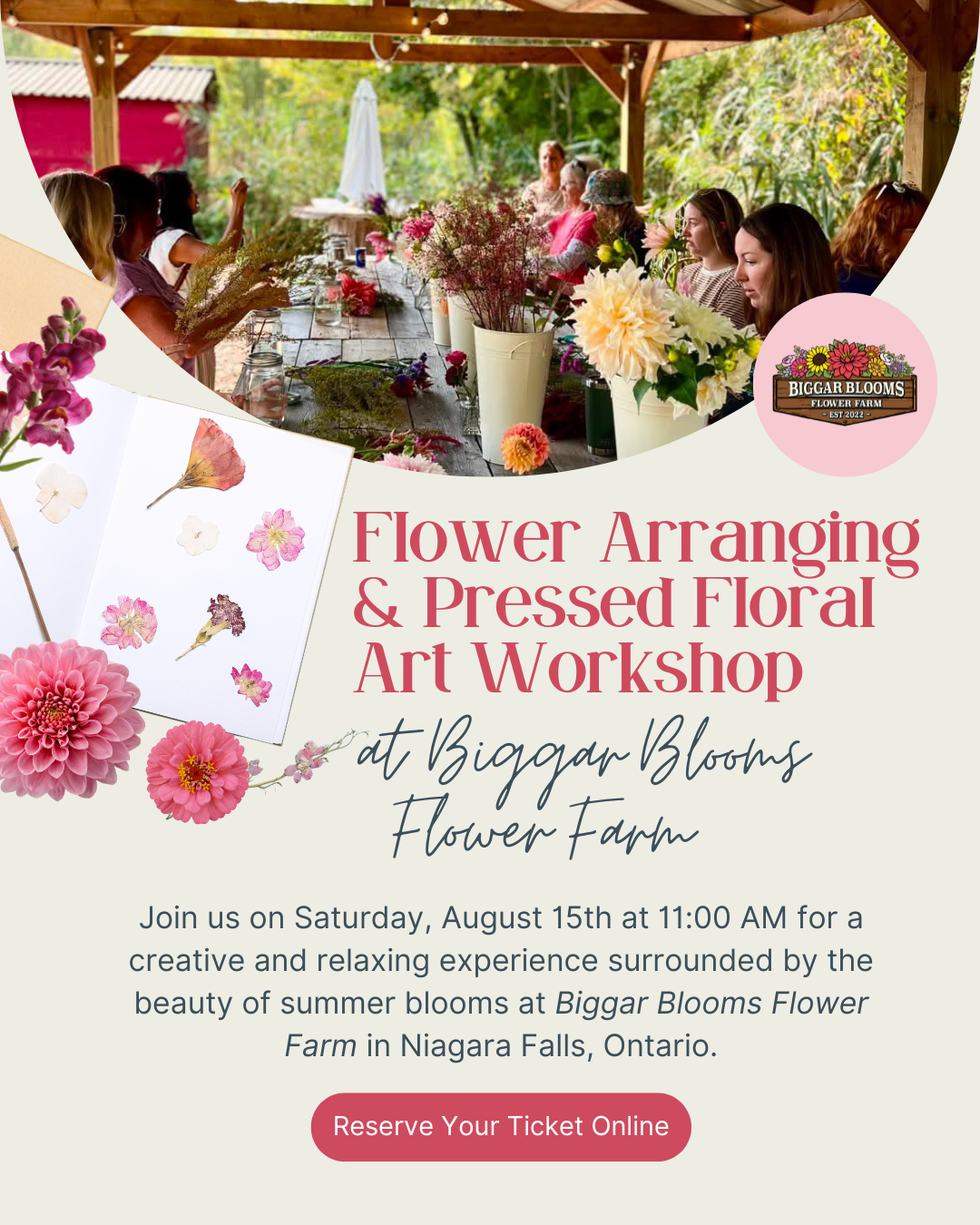 Flower Arranging & Pressed Floral Art Workshop