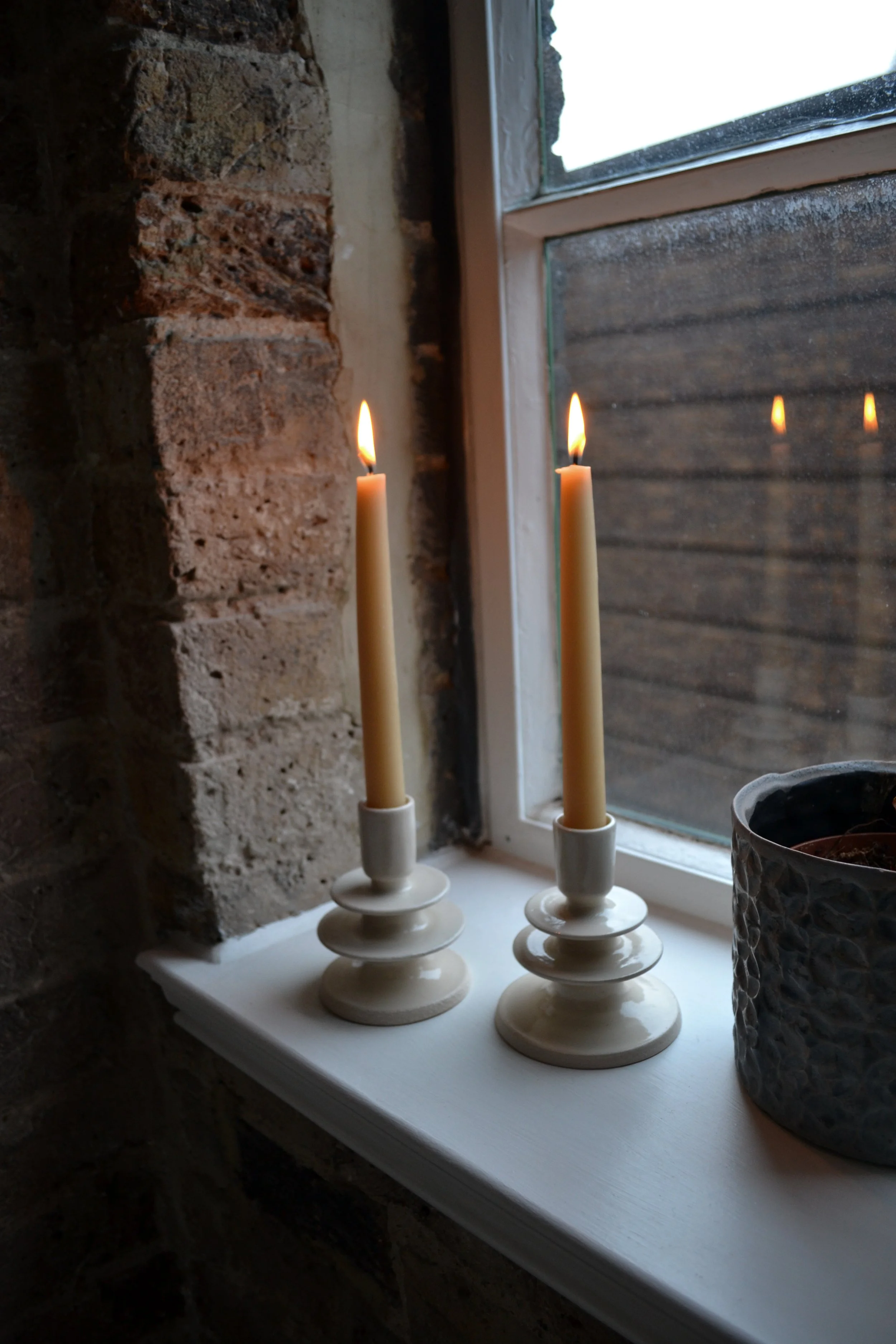 Pair of Tiered Candlestick Holders