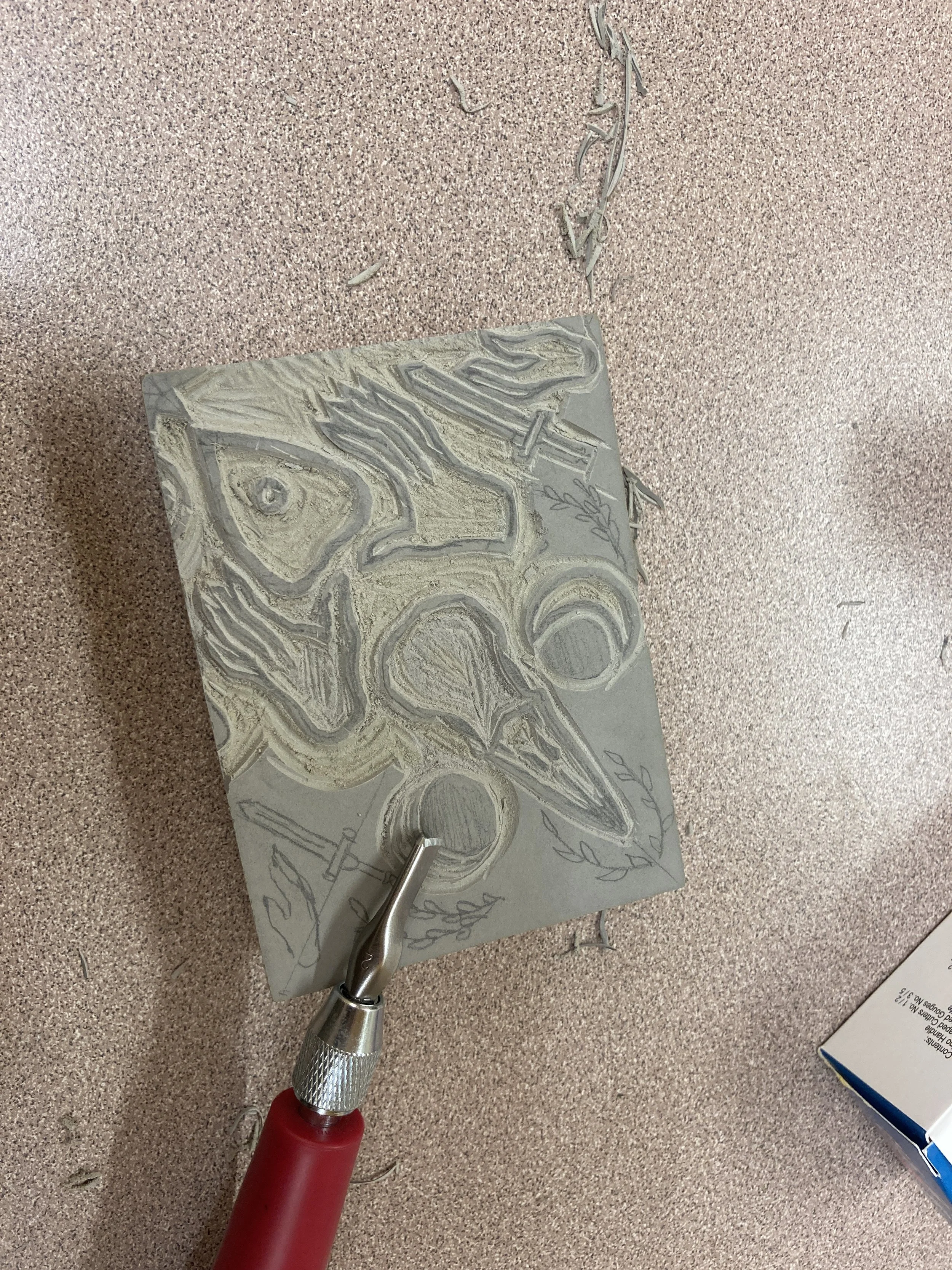 Carved Stamp Progress