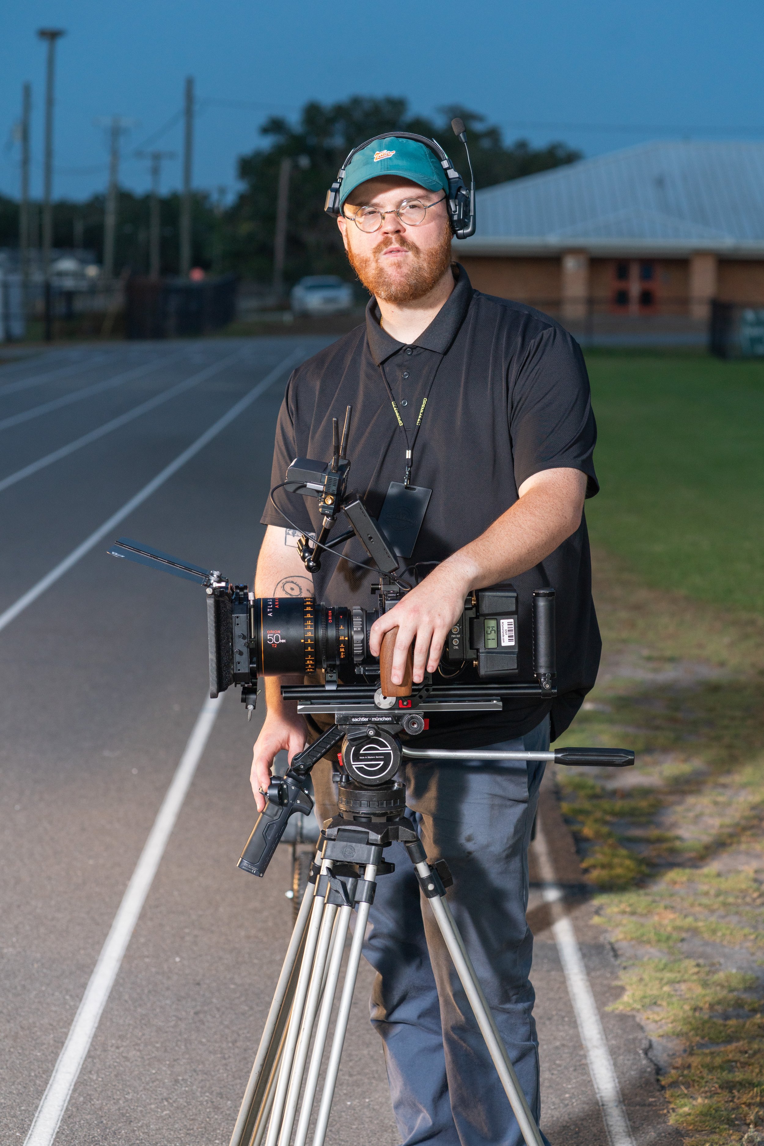 Atlas Anamorphic lens flare captured on a RED Komodo cinema sensor, illustrating the high-fidelity visual texture of a White Raven brand film production.
