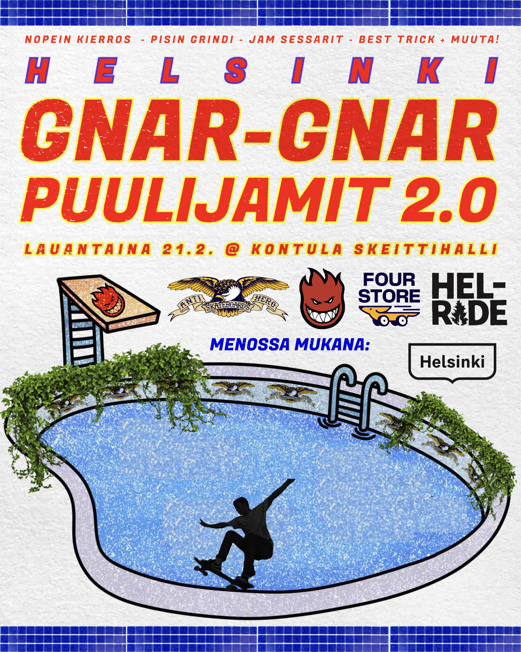 Skeittikisat: Helsinki GNAR-GNAR -puulijamit