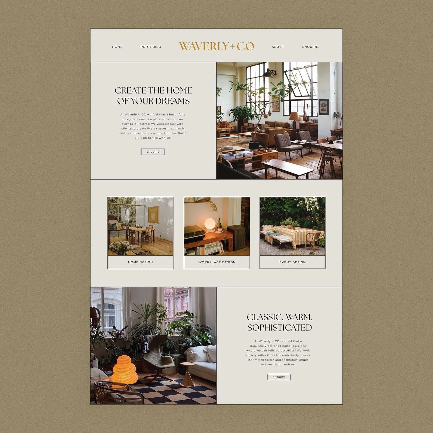 A bit of web design for Waverly &amp; Co ✨ kept this one suuuper simple to let these drool-worthy interior design photos get allllll the attention they deserve 

#webdesign #interiordesign #designinspiration #minimal #brandidentity #branding #thebrie