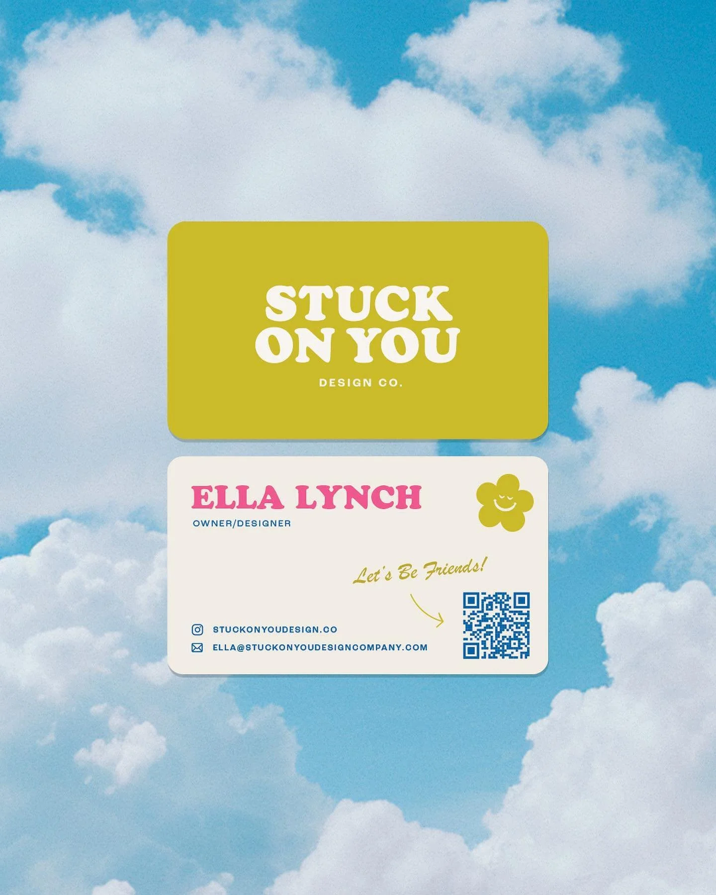 A suuuuuuper cute rebrand for @stuckonyou.designco 💕💕💕

I just love this brand so much 🥹 it&rsquo;s so summery, bright, fresh, &amp; playful with a lil touch of that vintage feel I love so much!! 

Ella is such a talented creative, and I can&rsqu