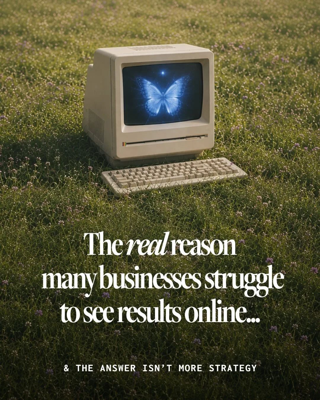 I get how hard showing up online can be. 😮&zwj;💨

Sometimes we get so lost in the sauce that it feels easier to just focus on what we already know how to do&hellip;

the client work,
the behind-the-scenes stuff,
the comfortable stuff.

Instead of b