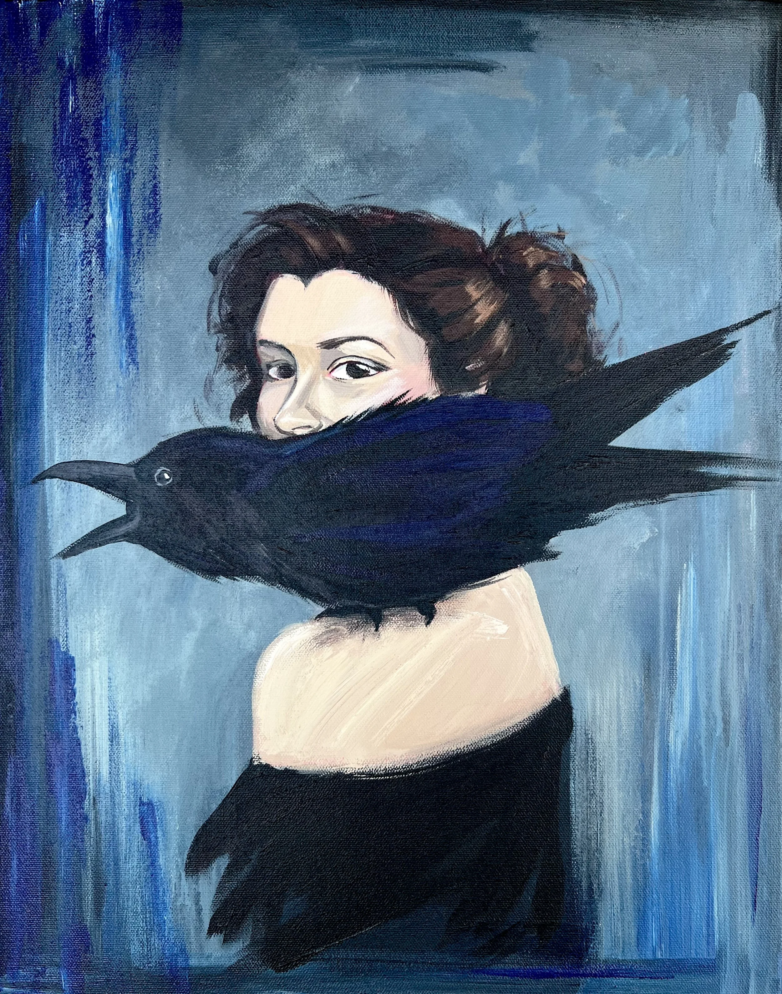 Raven Self-Portrait Original Painting