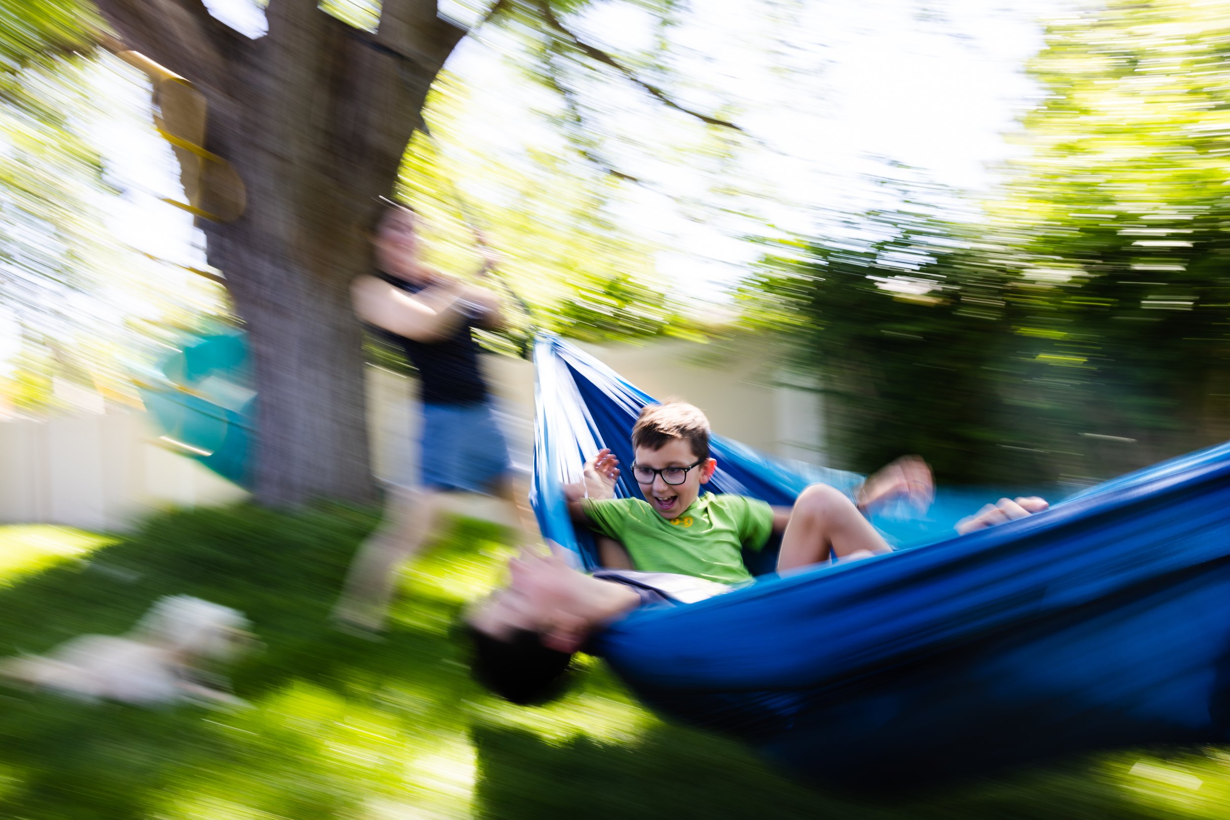  Emily Perl plays with her children, Liam, 12, and Thomas, 10, in the backyard of her home in Orem on June 21, 2023. Both Liam, and Perl’s husband, Alan, have ADHD, and she suspects her youngest will soon be diagnosed. 