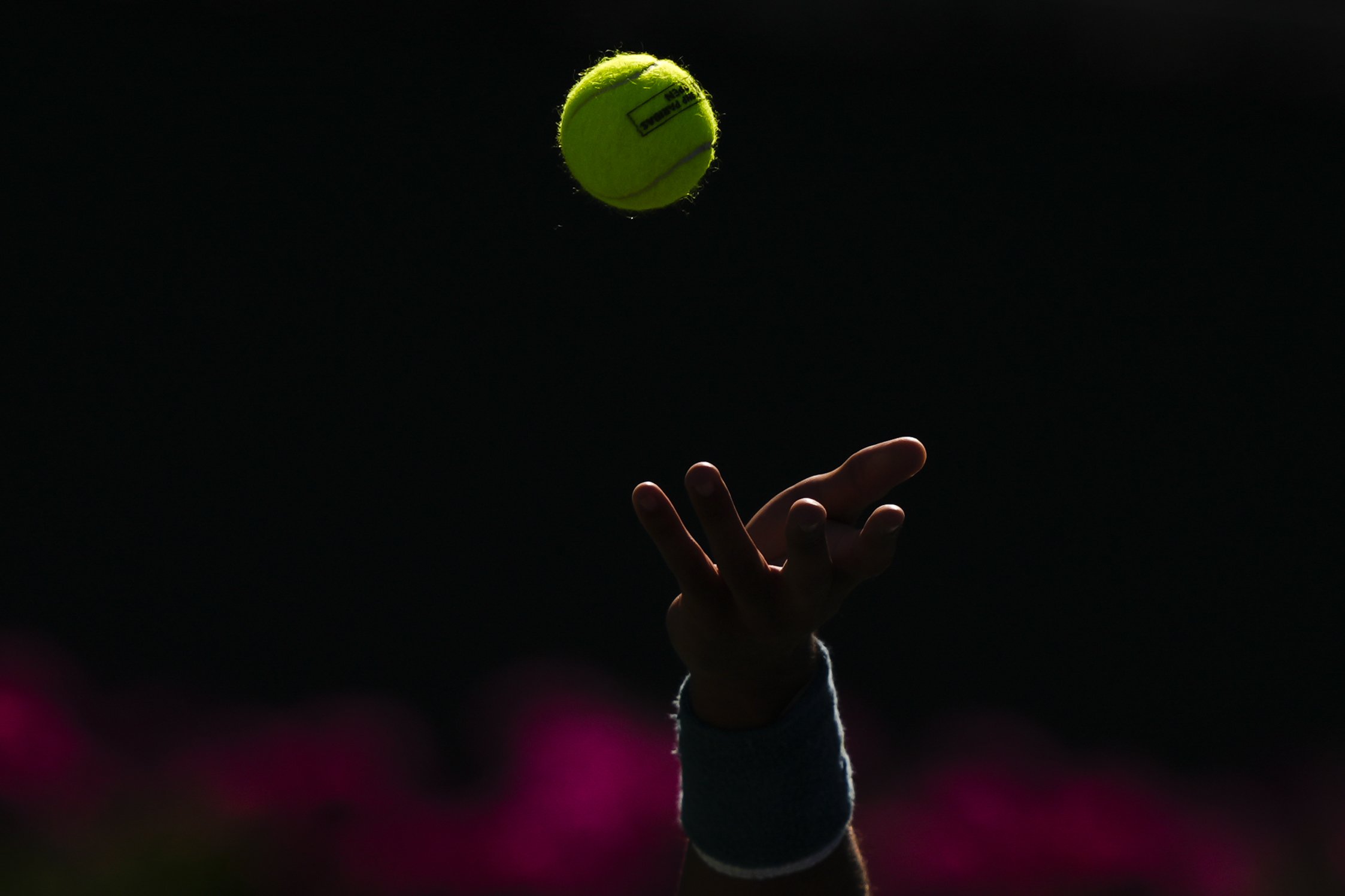  Arthur Fils, of France, serves against Casper Ruud, of Norway, at the BNP Paribas Open tennis tournament, Monday, March 11, 2024 in Indian Wells, Calif.  