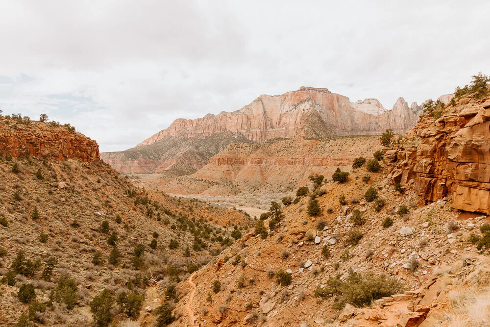 Expansive desert canyon landscape