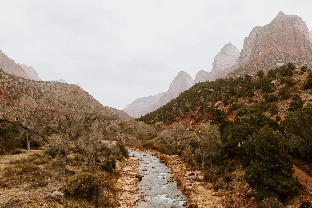 Serene mountain valley