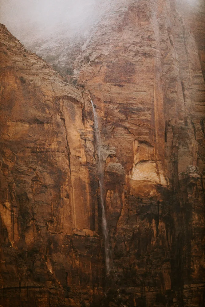 Zion National Park in the rain