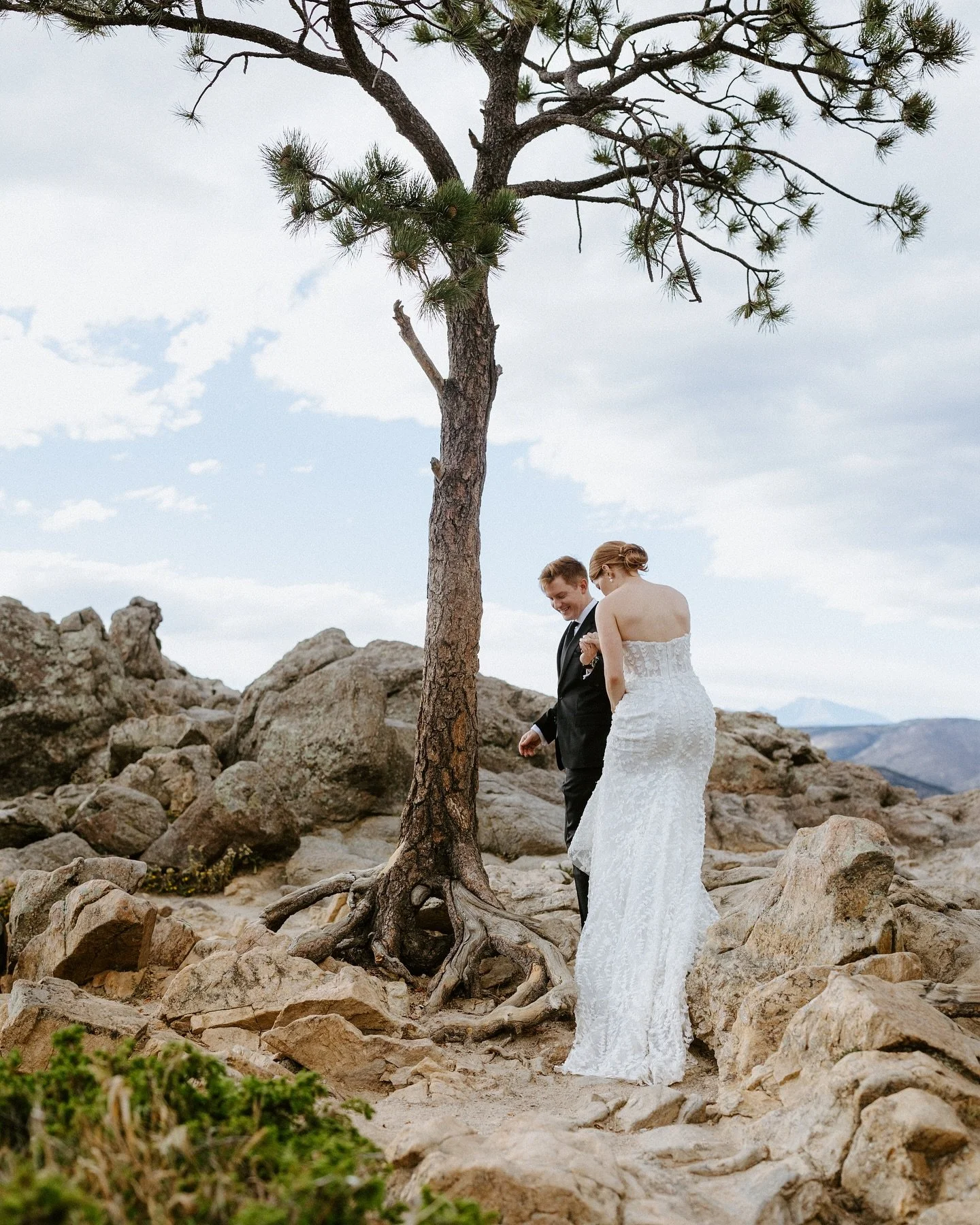 Some favorite black and white crops from these two and their wedding day in Boulder.