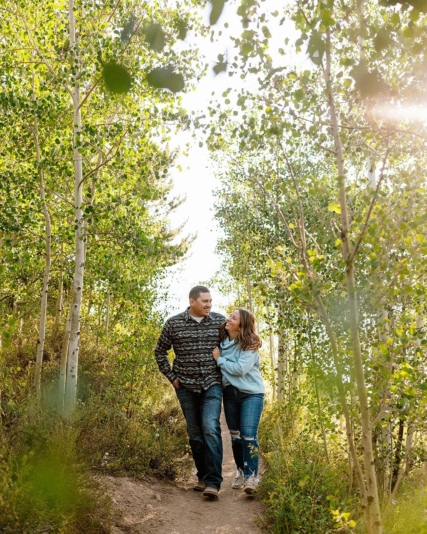 Throwback to this summer when I found this incredible spot after scaling a (short but) super steep hill for a sunrise surprise proposal! 🌄💍 So grateful these two were up for the adventure&mdash;it made for the perfect backdrop for such a magical mo