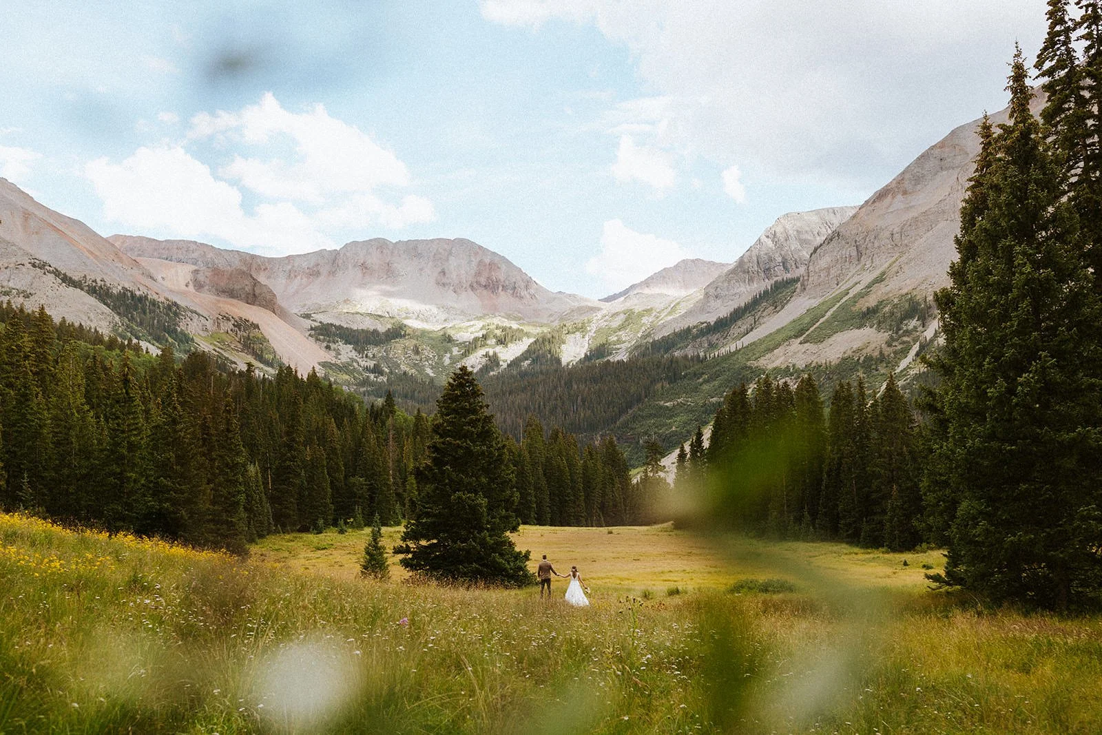 Colorado elopement photographer in the San Juan Mountains with dramatic alpine scenery