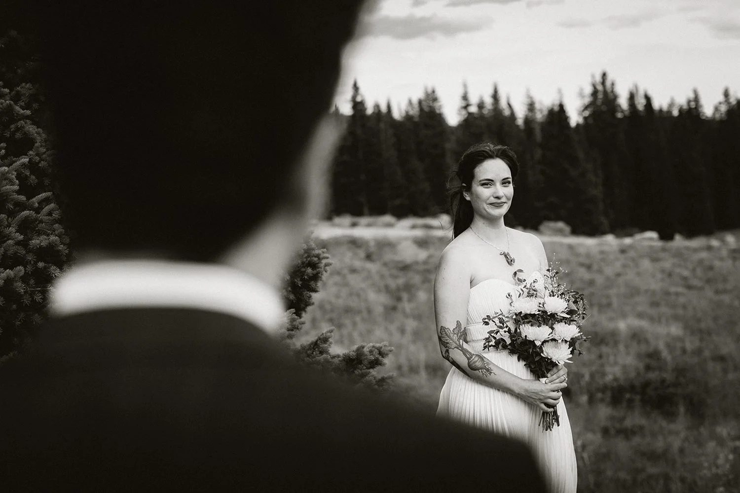 lake-irwin-elopement-crested-butte-76-bride-over-shoulder-bw.jpg