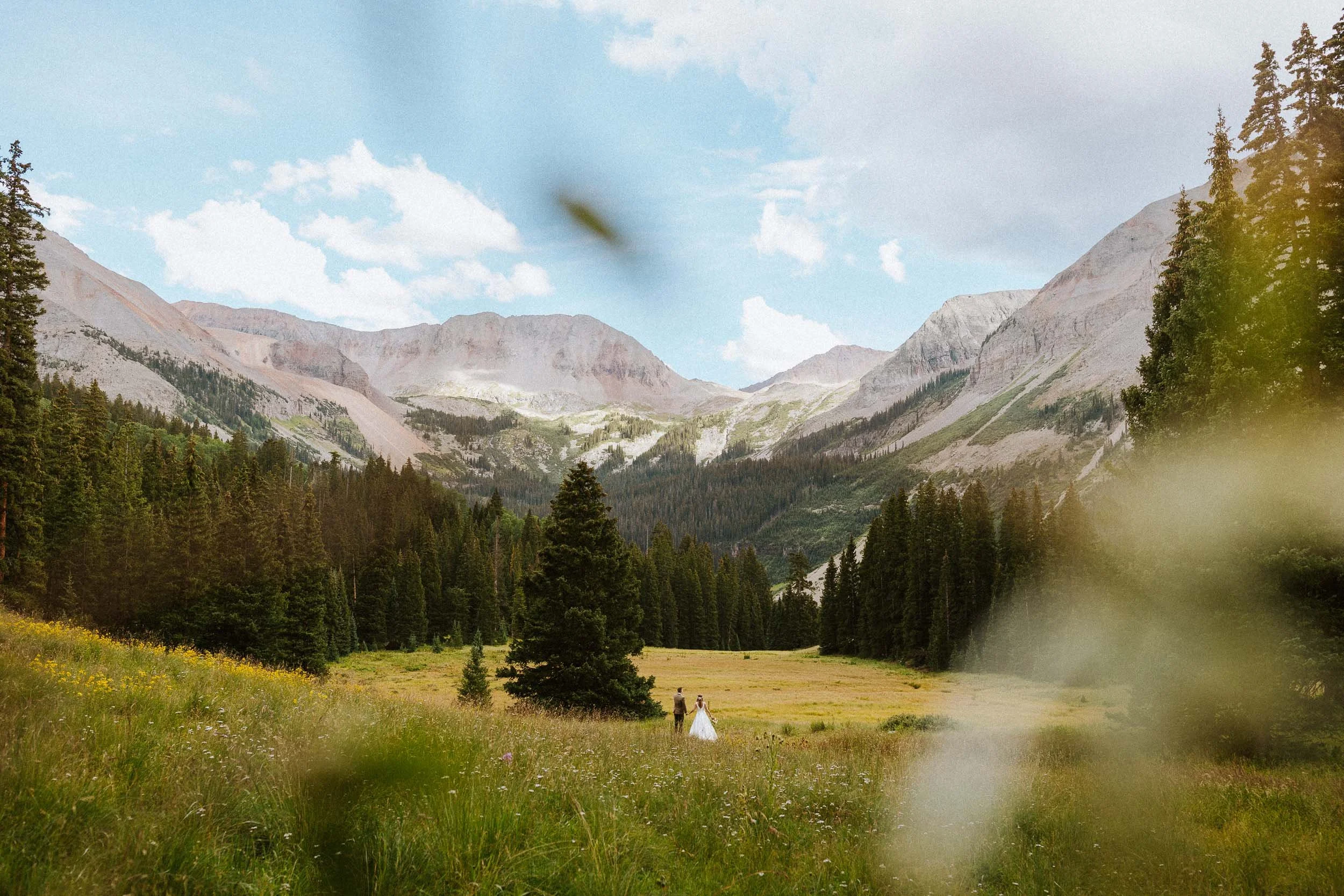 couple eloping in the San Juan Mountains Colorado