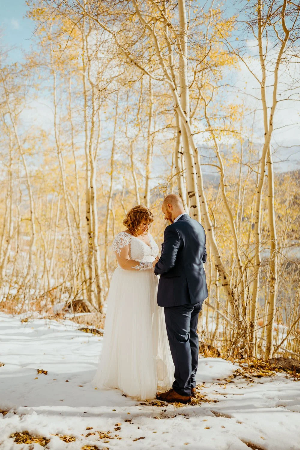 golden aspen elopement Telluride San Juan Mountains fall