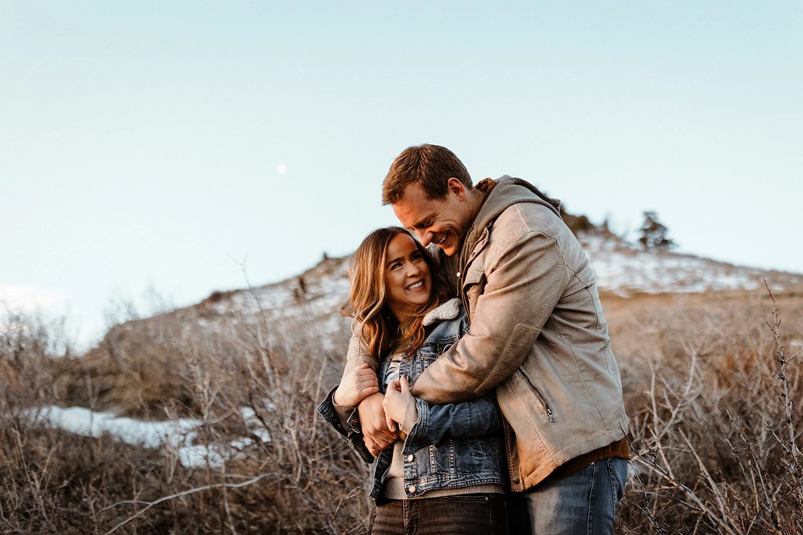 Golden Colorado Sunrise Couples Session at Lookout Mountain