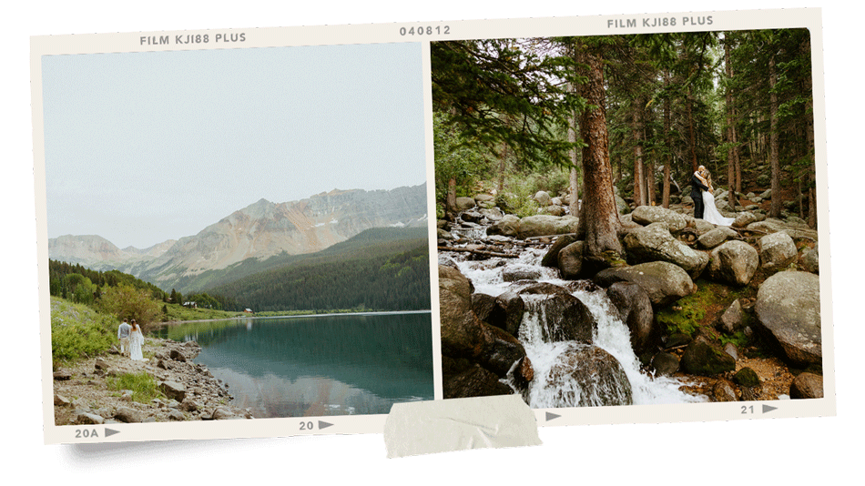 Wildflower Elopement at an alpine lake