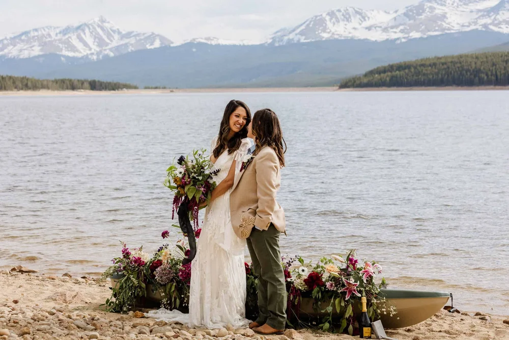 Buena Vista Colorado elopement location at a Sawatch Range mountain lake