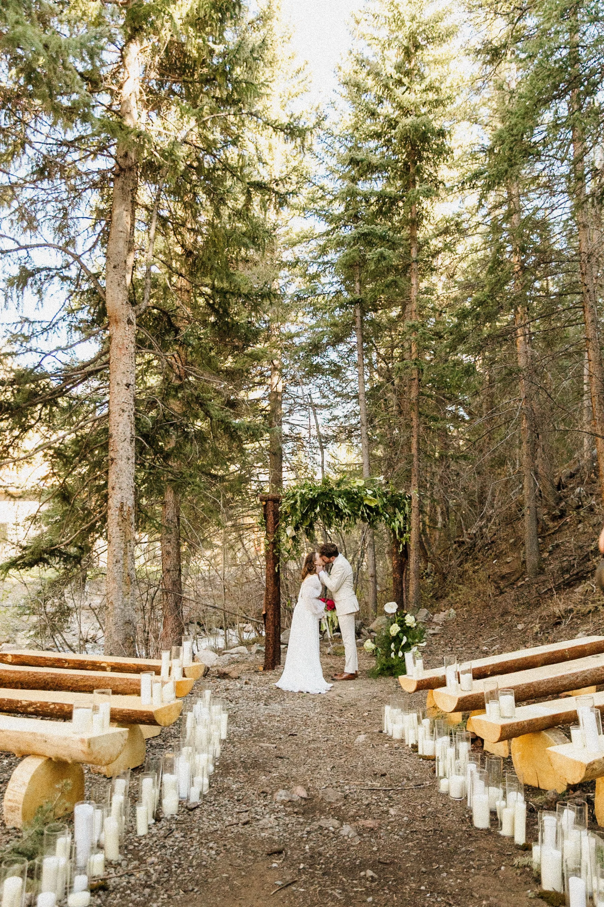 Grant, Colorado intimate elopement at Lost Fork Basecamp Getaway cabins and camping