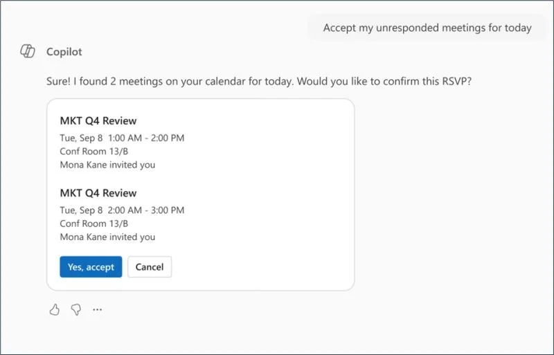 Copilot Levels Up: Respond to Calendar Invites Directly from Chat