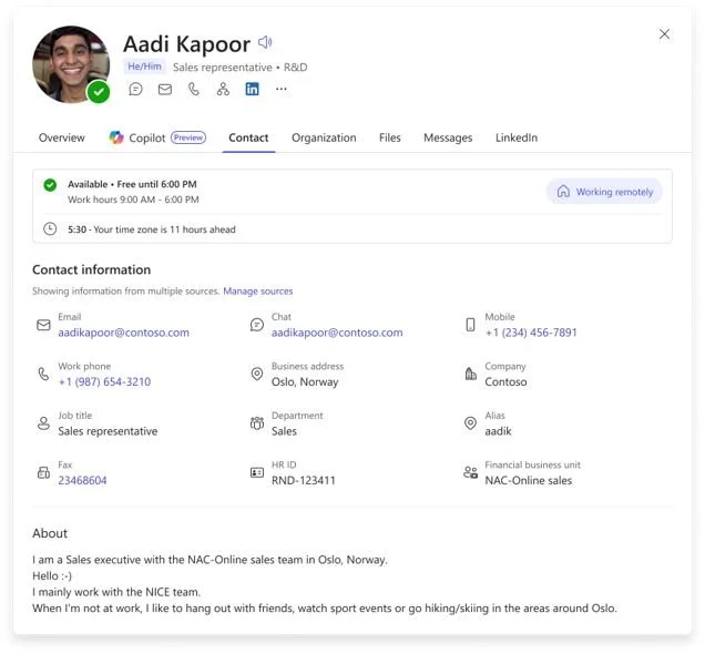 Outlook’s Contact Cards Grow Up: External Context Lands in January 2026