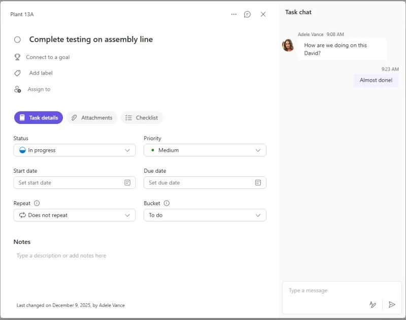 Task Chat In, Task Comments Out: A Shift in Planner’s Communication Model