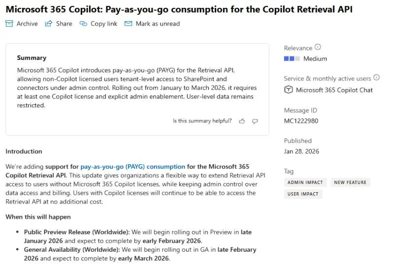 Microsoft Brings PAYG to the Copilot Retrieval API—But at What Cost?