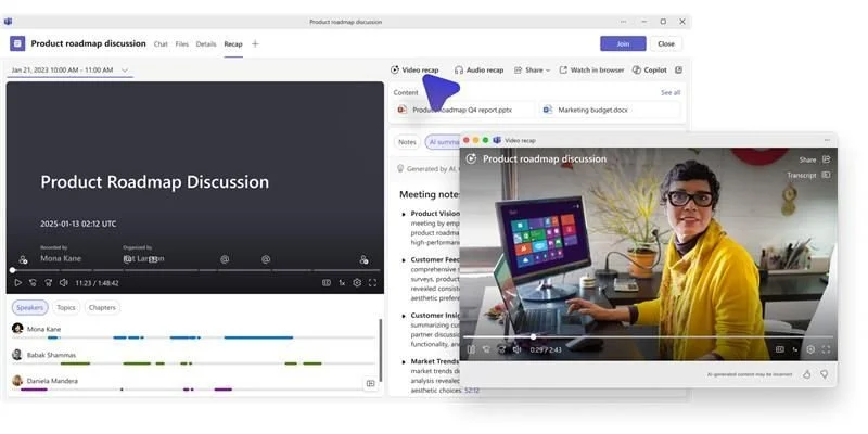 Video Meeting Recaps Are Coming to Microsoft Teams