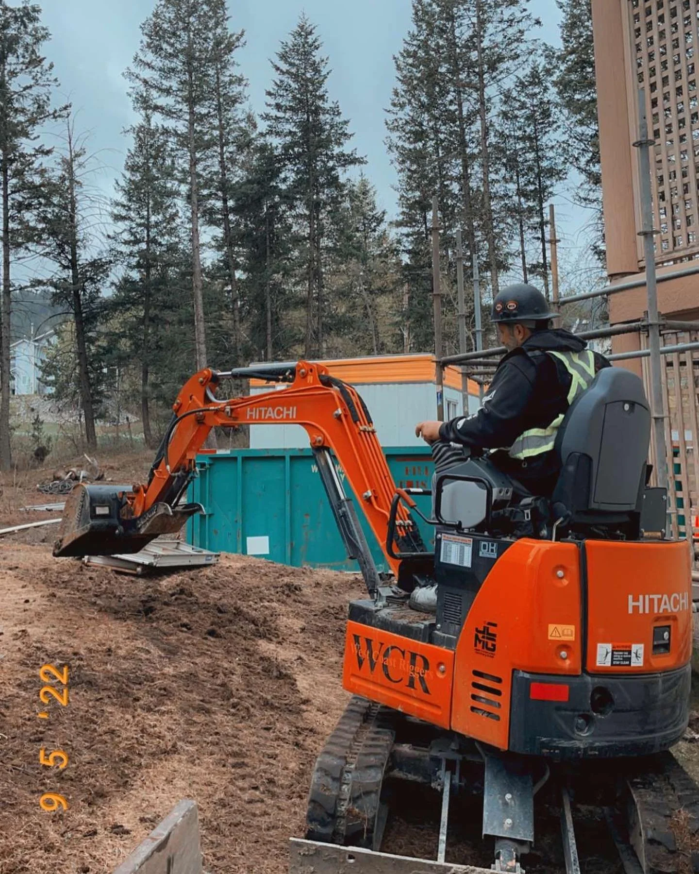 Trying to dig up a good Instagram caption #demolition #construction #hitachi #digging #britishcolumbia