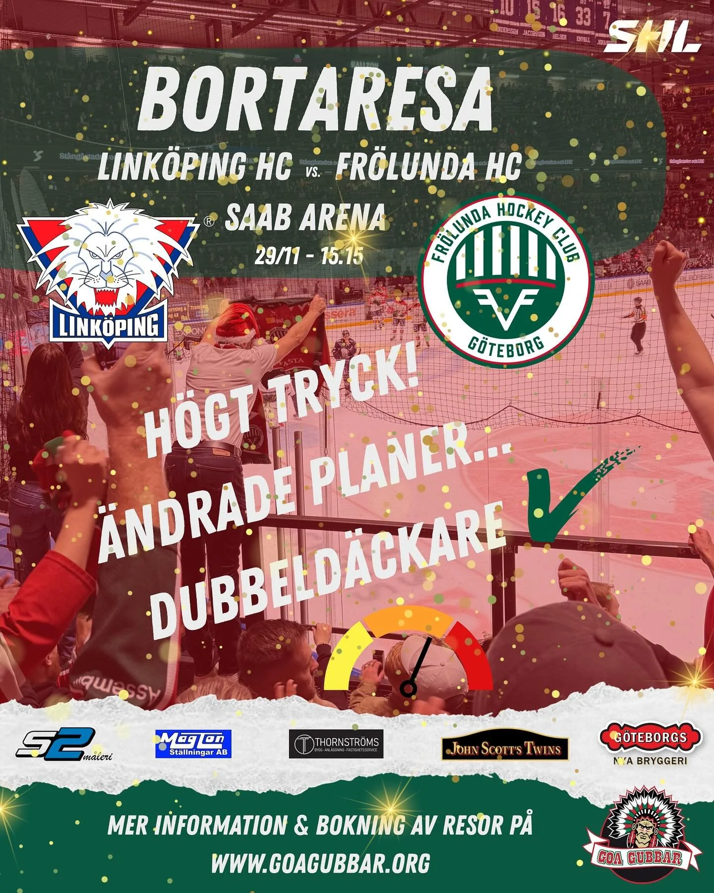 Inte f&ouml;rnyat ditt medlemskap? D&aring; &auml;r det h&ouml;g tid!
Ta del av rabatterade priser och erbjudanden! H&auml;ng med oss till Link&ouml;ping och heja fram v&aring;rt Fr&ouml;lunda!
#SHL #Fr&ouml;lundaHC #link&ouml;pingshc #clubenutanguld