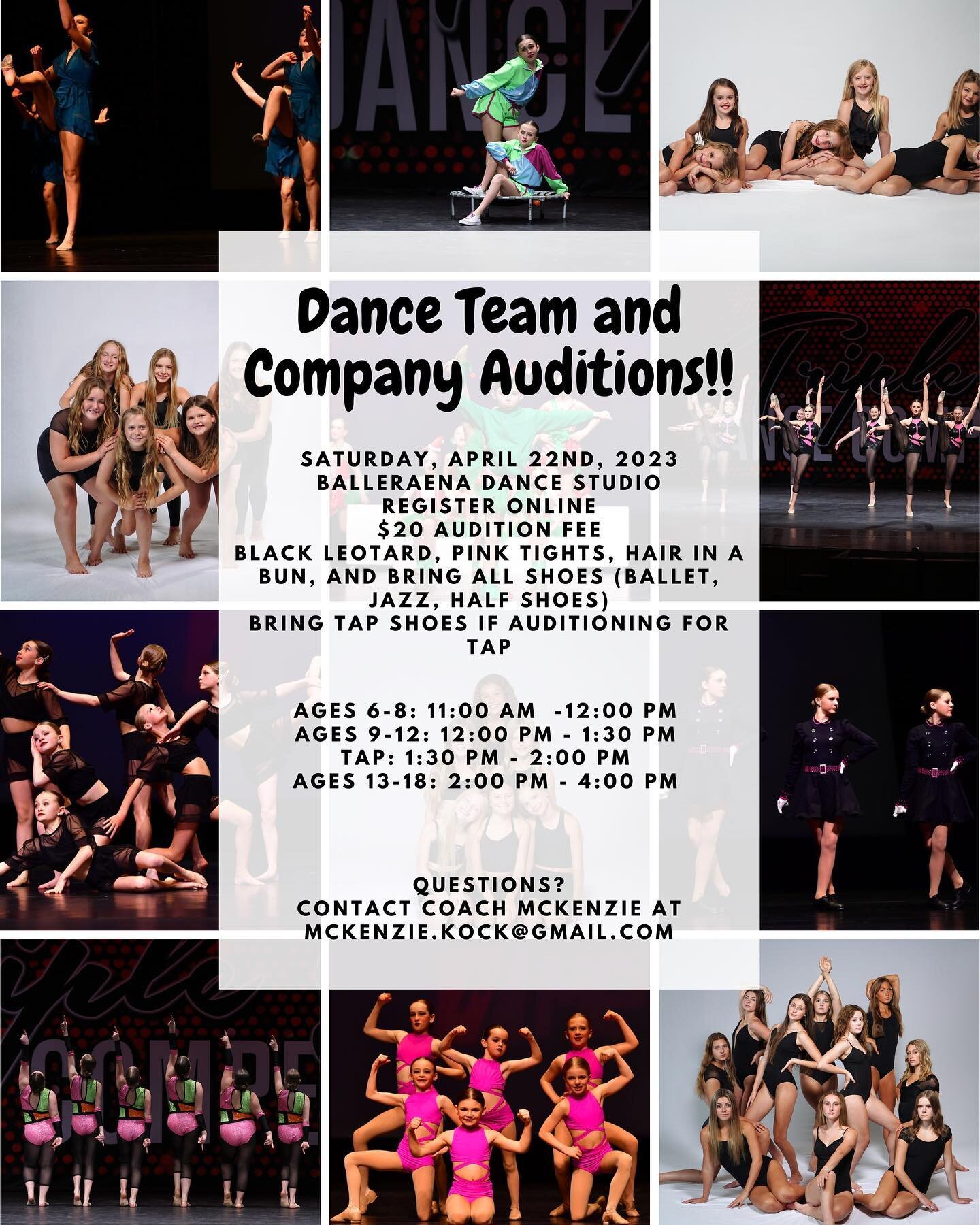 TOMORROW IS THE DAY!
Interested in taking your dance training to the next level while building skills in teamwork, accountability, work ethic, and discipline? Team might be the right choice for you!
TEAM (competitive group): ages 6-18 years old
COMPA