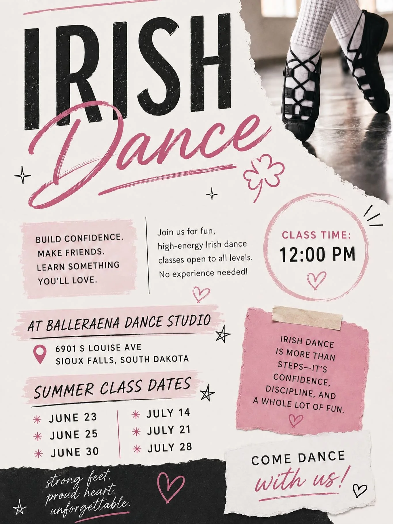 Join us for fun, high-energy Irish dance classes open to all levels.
No experience needed!