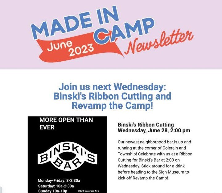 Made in Camp Newsletter ☀️ June 2023 (Link in bio)