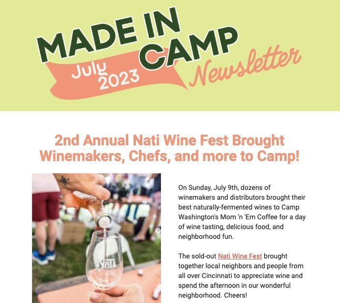 Made in Camp Newsletter 😎 July 2023 - Link in bio!