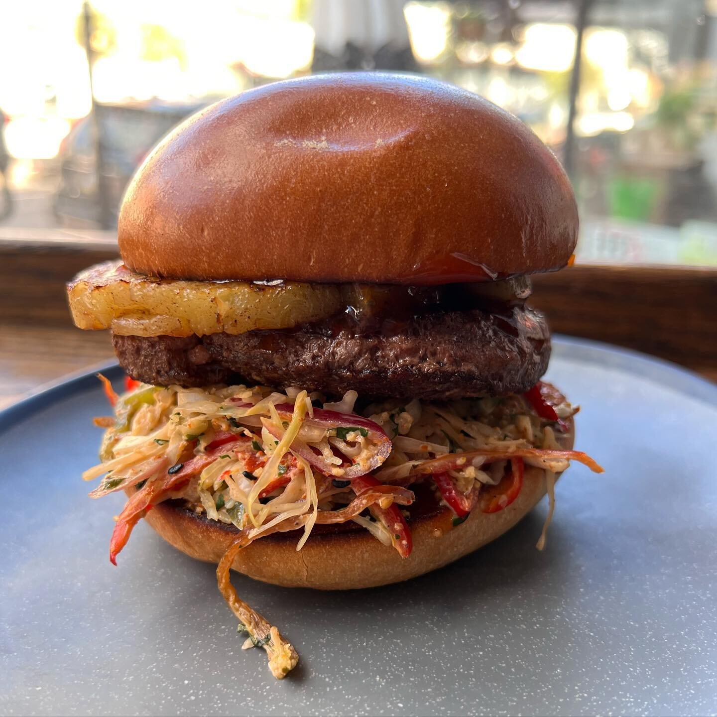 Ain&rsquo;t nothin&rsquo; wrong with a double post 🍔

Check out this weekends outrageously delicious specials amounts our other awesome dishes 🍝
.
.
1) The Big Kahuna Burger with grilled pineapple, teriyaki and sesame slaw 
2) Sweet Pea &amp; Leek 