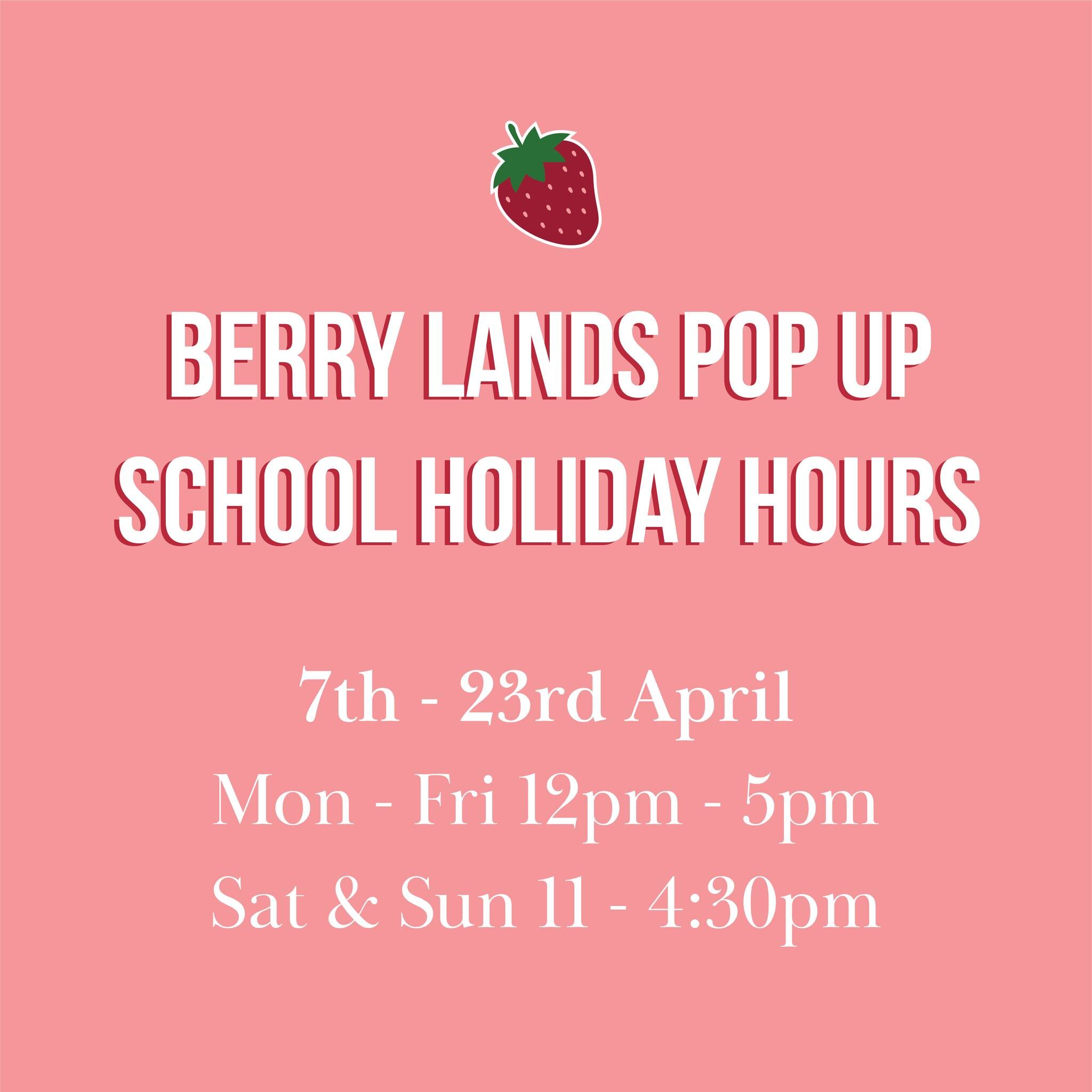 Our Pop Up will be open everyday during the school holidays! 🍦