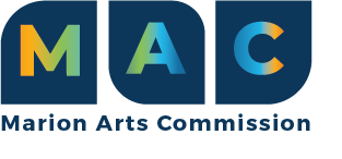 Marion Arts Commission logo with large colorful initials 'MAC' and text below reading 'Marion Arts Commission'