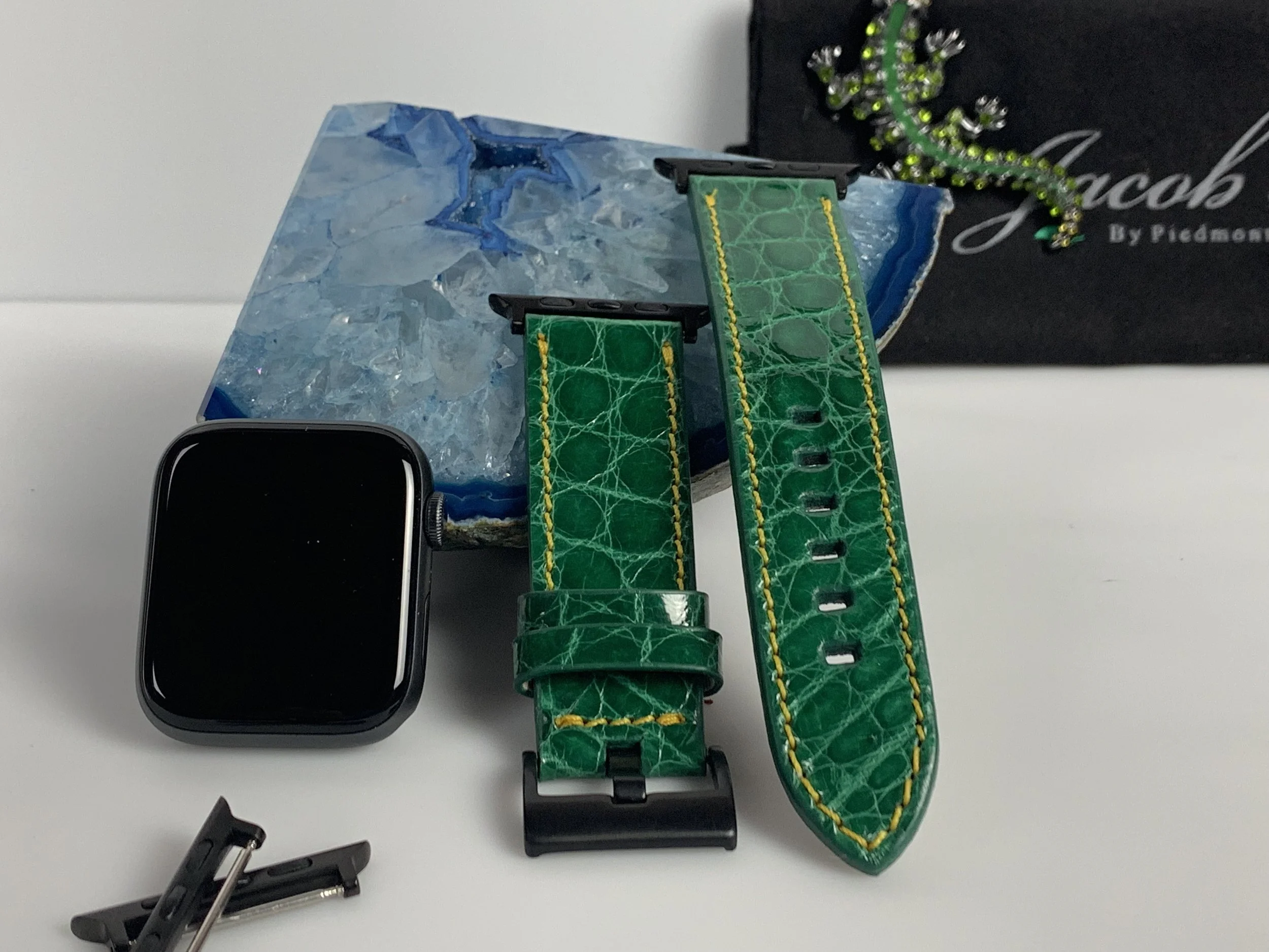 Alligator Custom Order Apple Watch Strap - Augusta Green (1).jpg