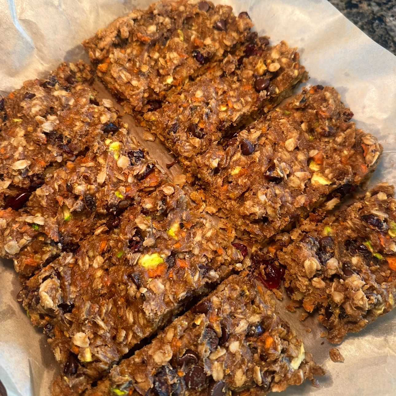 gluten free morning glory bars